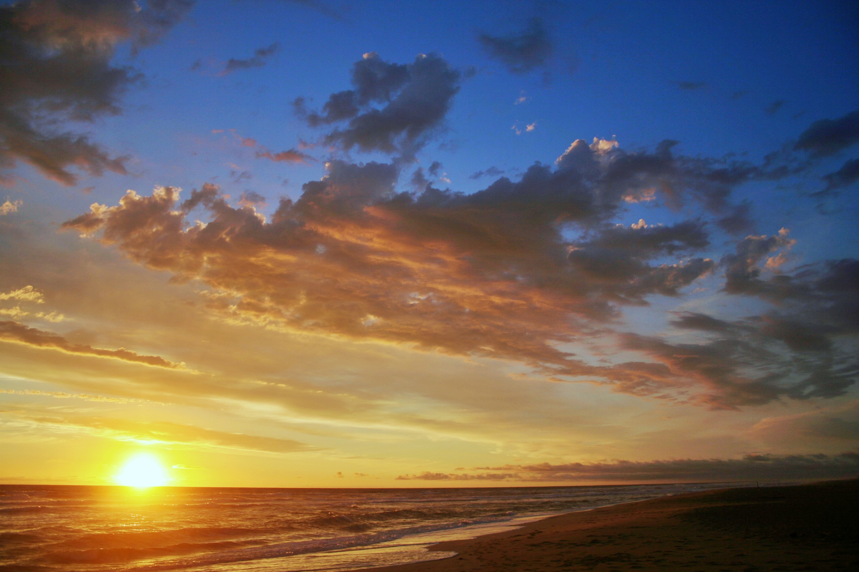 Soleil couchant sur l'atlantique